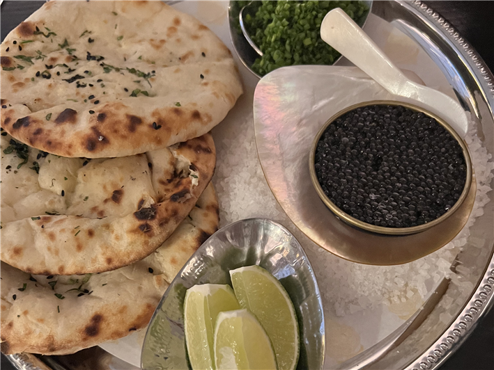 kulchas with caviar